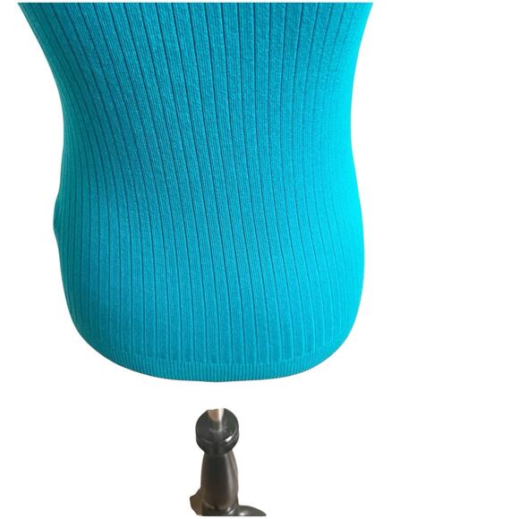 Soft Surroundings Ribbed Sweater Tank Lightweight Size XS Teal NWT - Picture 5 of 8